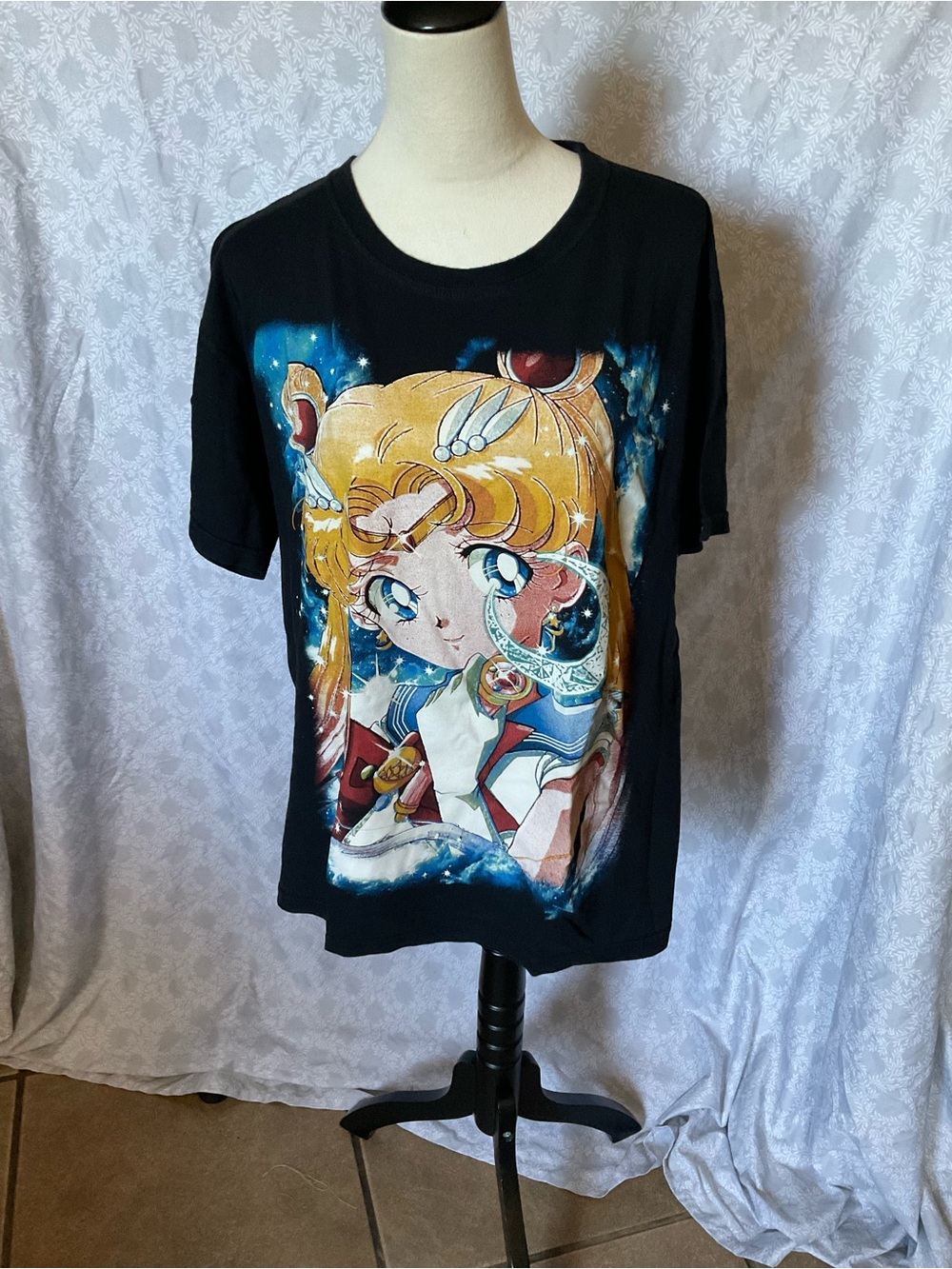 Black Sailor Moon Graphic Short Sleeve Tee